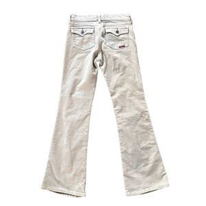 Y2K Corduroy Flare Pants Beige Low Rise Juniors 5